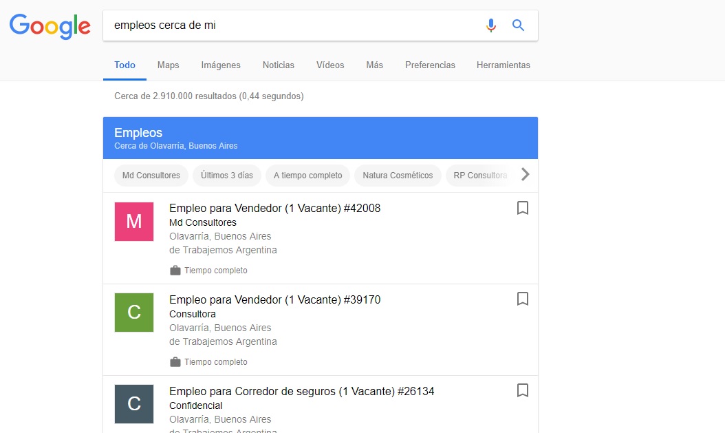 Google lanzó una herramienta para buscar trabajo :: Canal Verte