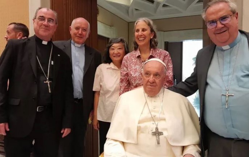 El Obispo Hugo Salaberry con el Papa Francisco