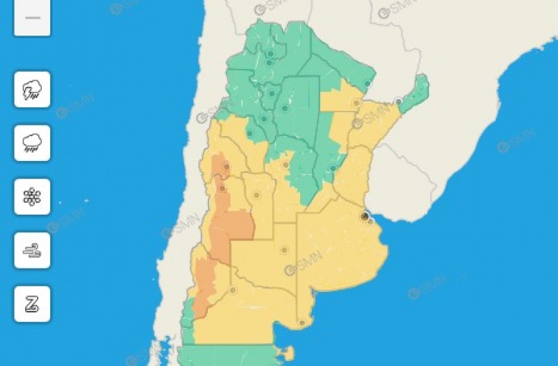 Se anuncia jornada clida y con tormentas en toda la Provincia