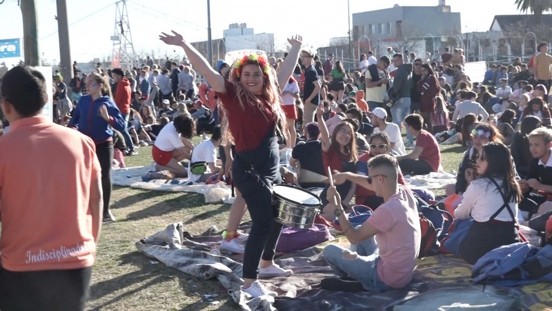 El festejo de los estudiantes transcurri sin novedades