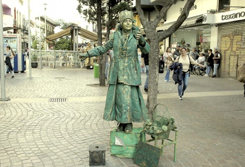 Banegas y Mitre, en el Festival Nacional de Estatuas Vivientes