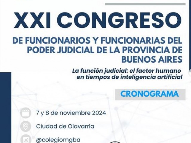 Olavarra sede del Congreso de representantes del Poder Judicial