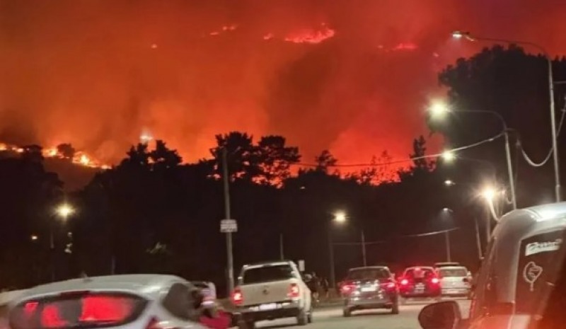 Devastador incendio en las sierras de Tandil