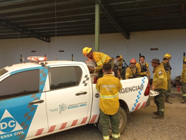 La Provincia envi apoyo para combatir los incendios en el sur