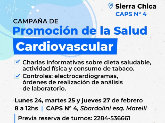 La campaa de salud cardiovascular en Sierra Chica