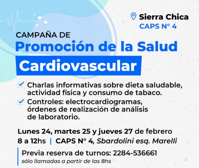 La campaa de salud cardiovascular en Sierra Chica